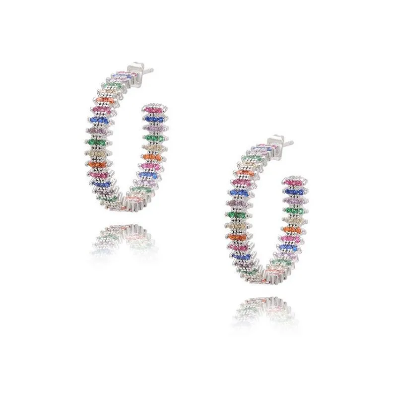 עגיל חישוק צבעוני לנשים