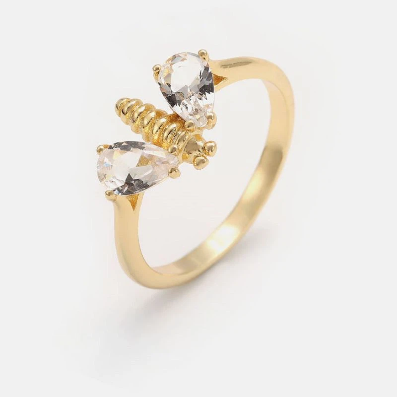 אופנה טבעת חיות דבורה חמודה