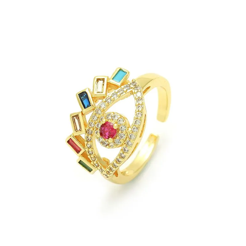 טבעת עין הרע מצופה זהב מתכווננת