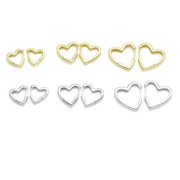 עגיל לב מלוטש גבוה