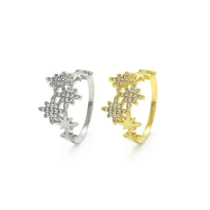 טבעת נשים בעיצוב פתית שלג