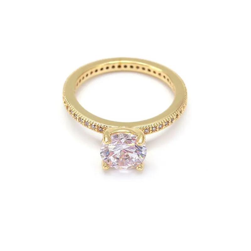 טבעת נישואין מכסף סטרלינג לבן Cz