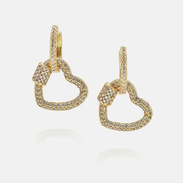 עגיל לב בעיצוב חדש לנשים