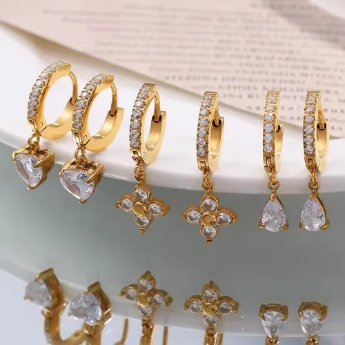 עגילים בציפוי זהב 18K