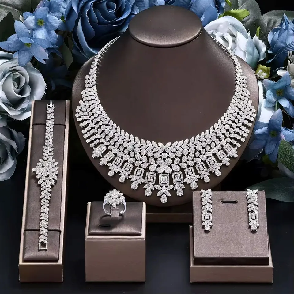 ערכות תכשיטים מלאות יוקרתיות CZ