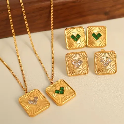 סט עגילי שרשרת